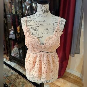 Willow & Root Lace Babydoll Camisole Tank Top
